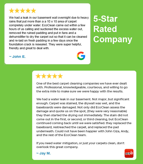 Ecoclean Water Damage Restoration and Water Removal Service Reviews